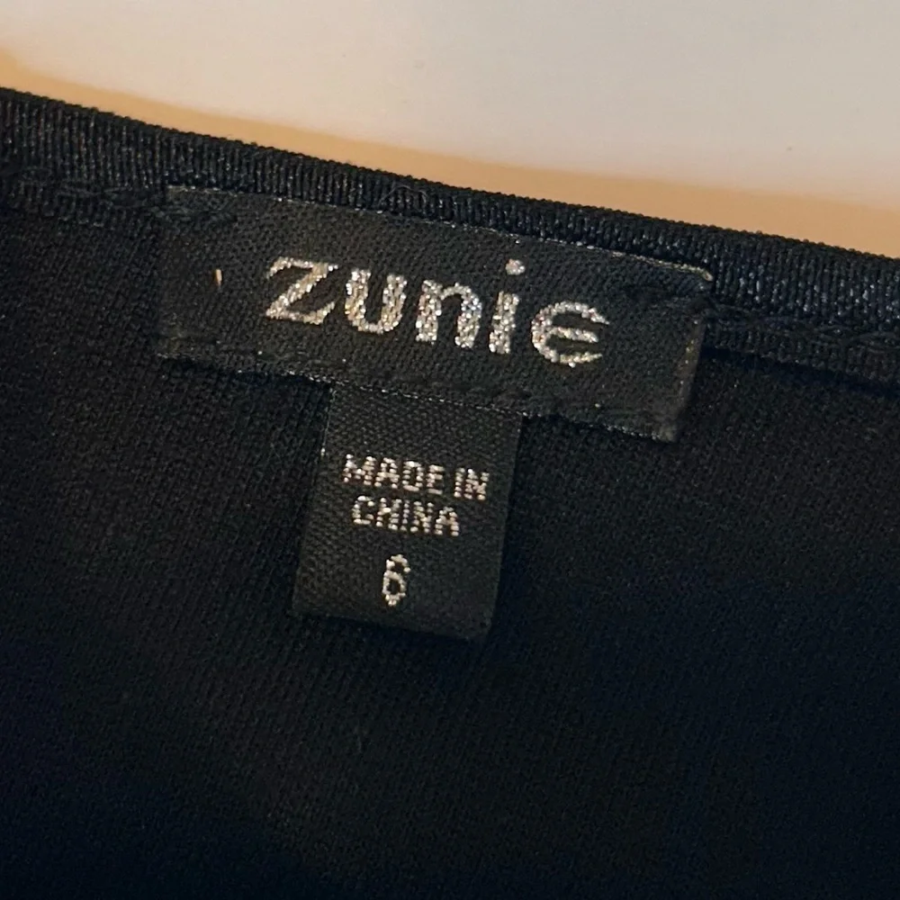 Zunie Black Dress with Silver Sequins and Bow